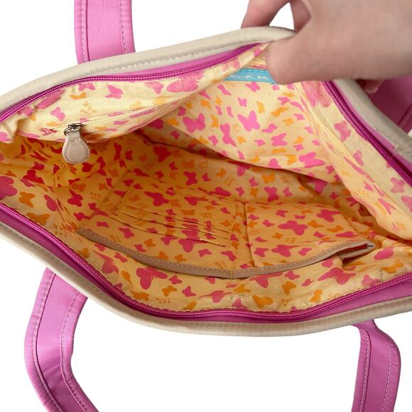 The Sak White Green Pink Shoulder Tote Bag - Picture 10 of 11